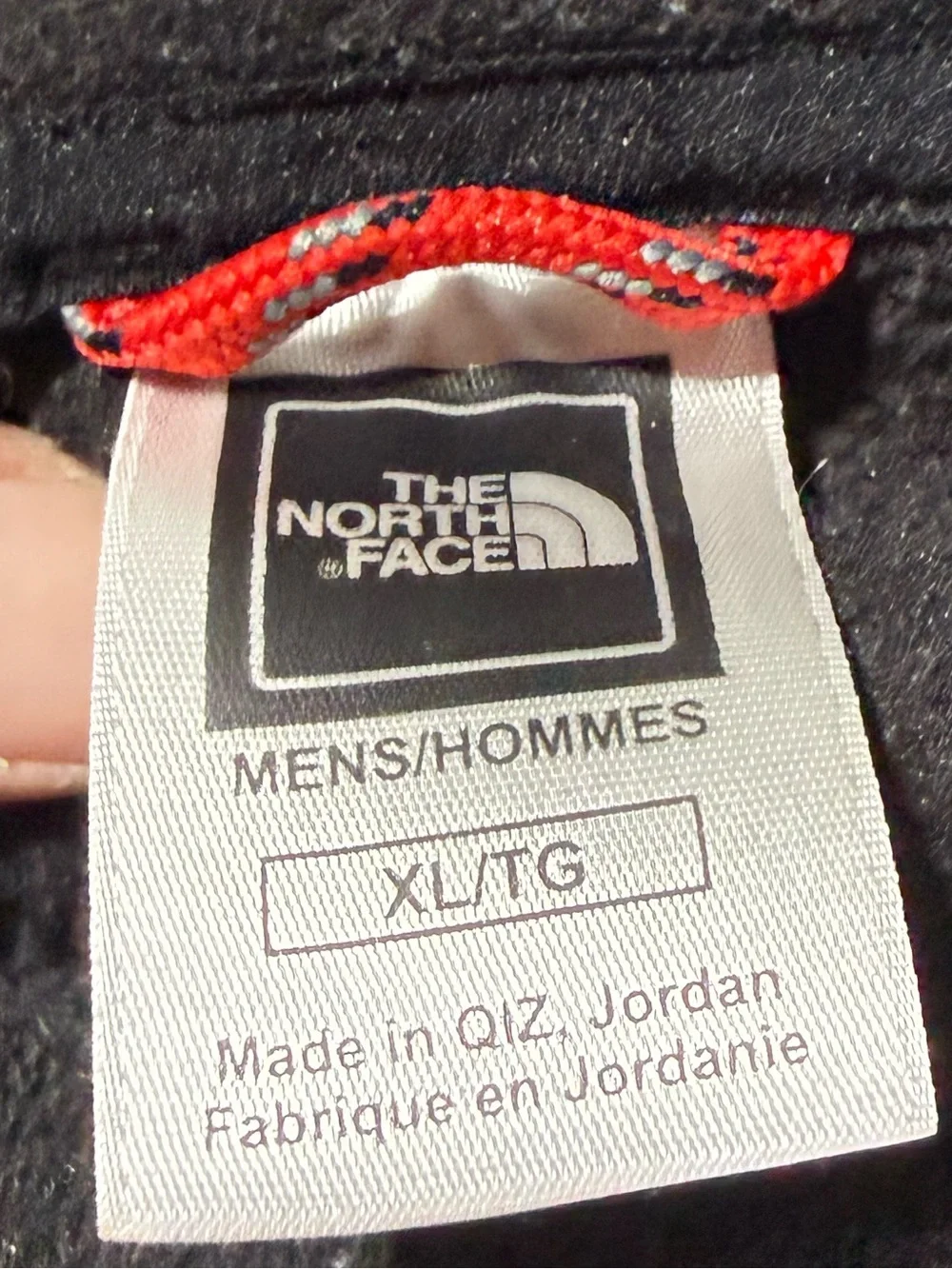 The North Face Black Crewneck fleece with Gray Trim